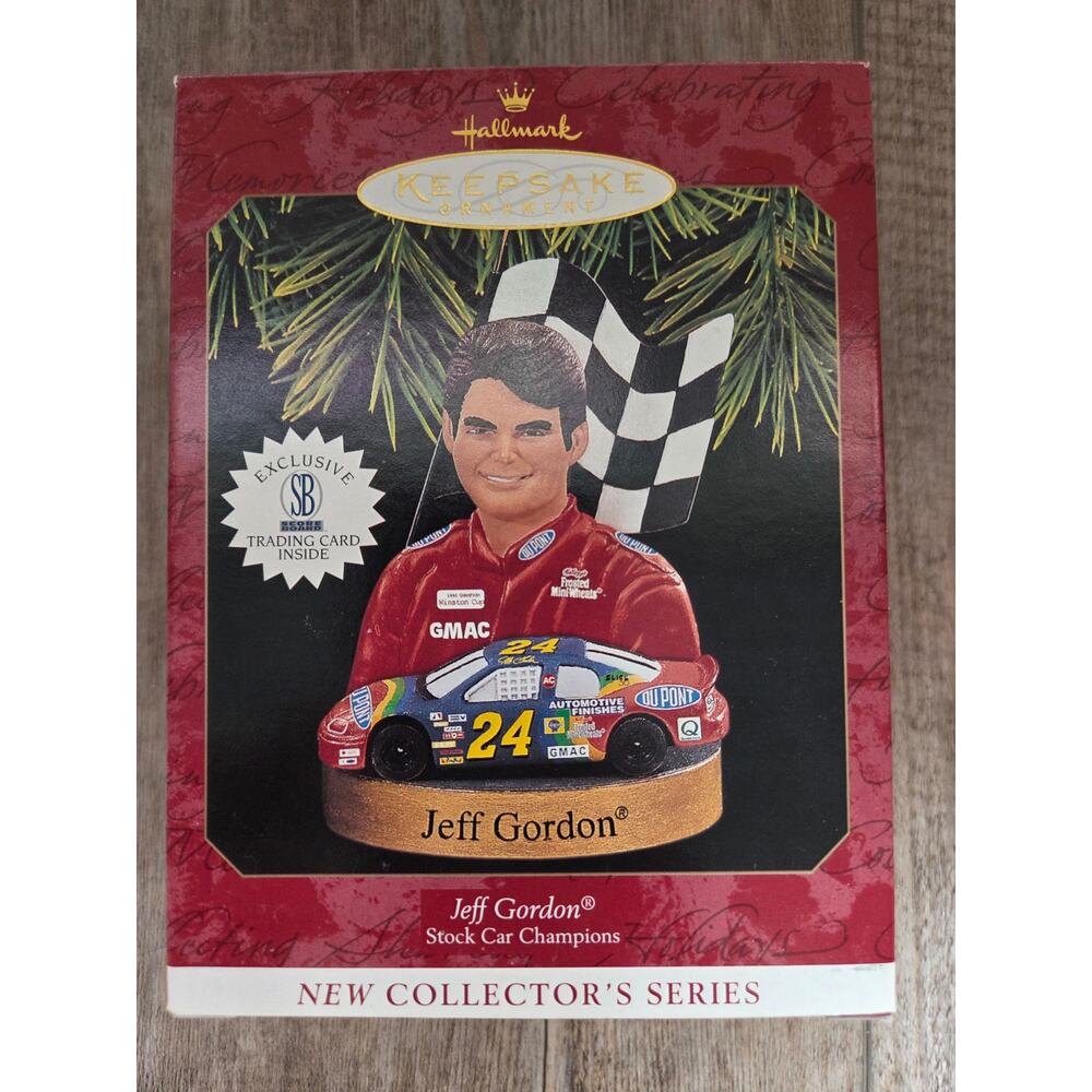 Hallmark Keepsake 1998 Jeff Gordon Stock‎ Car Champions Ornament NASCAR #24+Card
